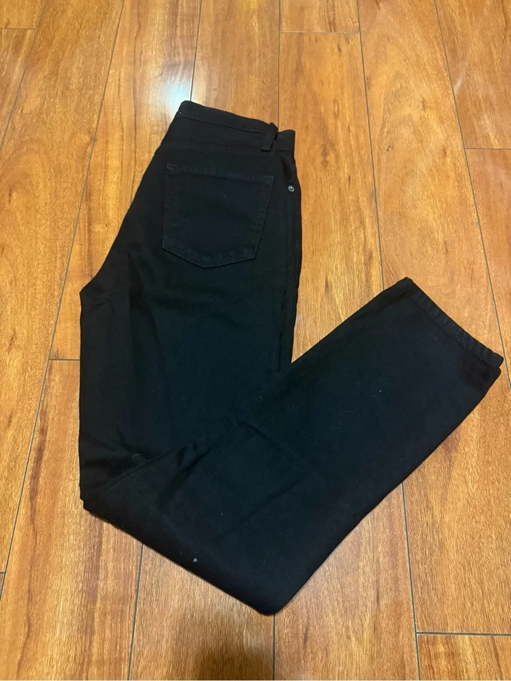 Reformation Black Straight-Leg Jeans